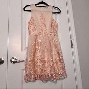 Altered State Elegant Cream/Gold Lace Dress